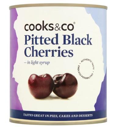 Cooks & Co Pitted Black Cherries 850g