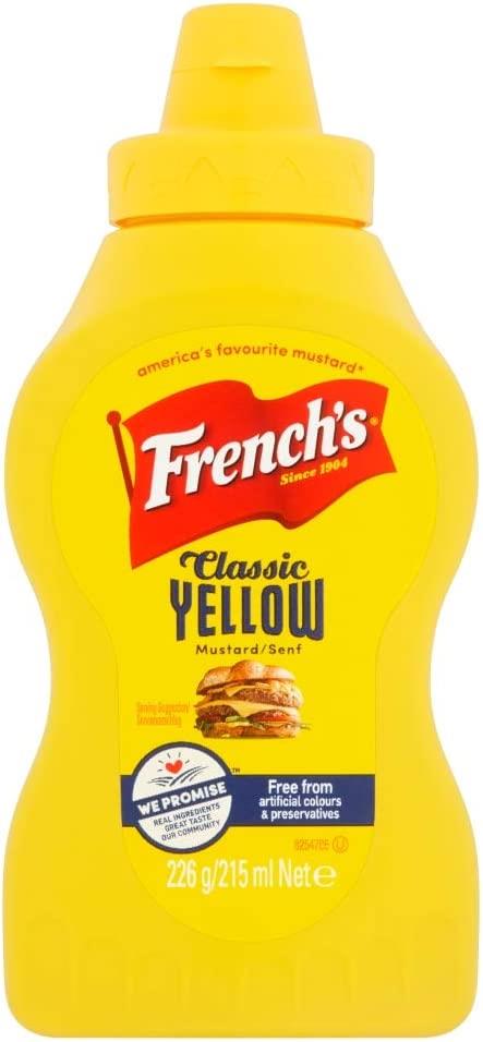 French's American Yellow Mustard 8 x 226g Squeezy Bottle - The Chef Store UK