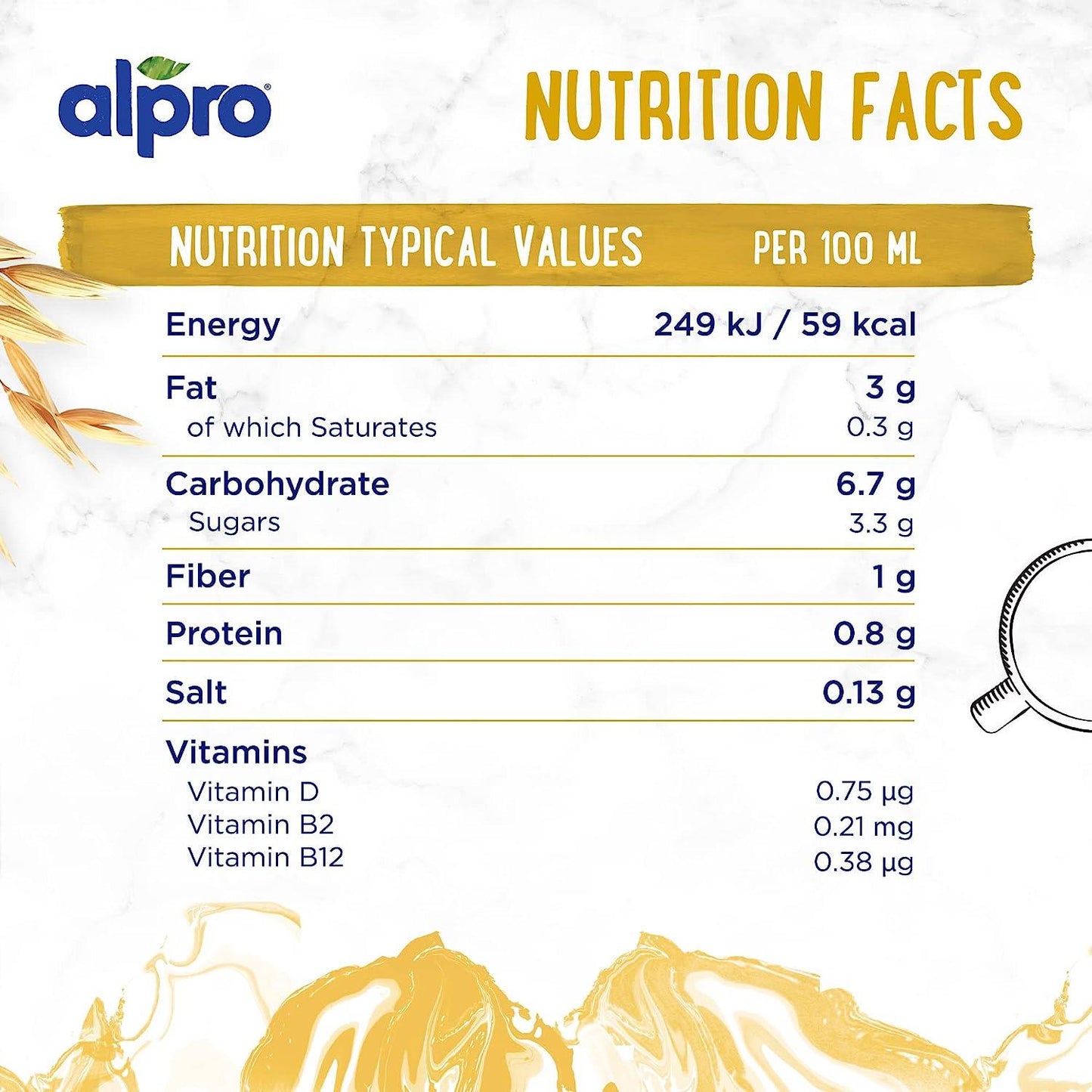 Alpro Barista Oat Milk 1L. Pack of 1 or 12. Dairy Alternative Vegan