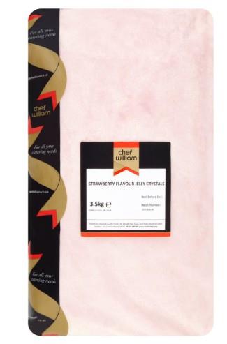 Chef William Strawberry Jelly Crystals 3.5kg Bag