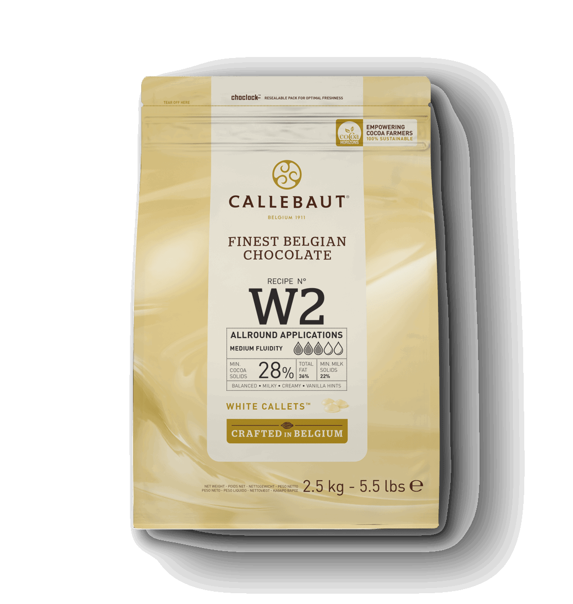 Callebaut White Chocolate W2 – 2.5kg Belgian Couverture