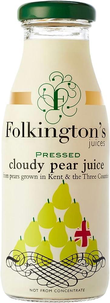 Folkington's Cloudy Pear Juice 12 x 250ml Glass Bottles - The Chef Store UK