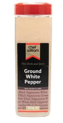 Chef William Ground White Pepper 525g - The Chef Store UK