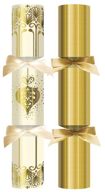 Deluxe Cream & Gold Art Deco Crackers 25 x 14Inch XIGDC0636