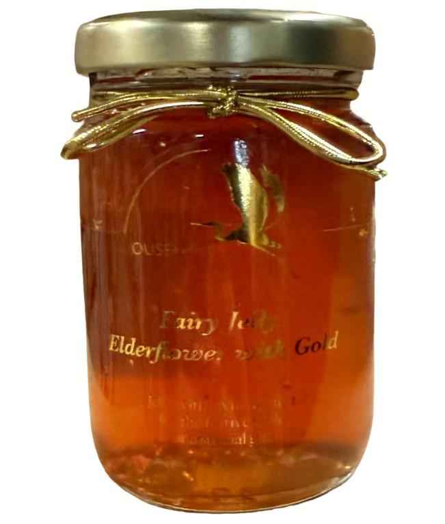 Ouse Valley Elderflower Jelly with Edible Gold Leaf 100g