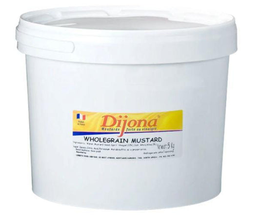 Dijona Wholegrain Mustard 5kg (White Tub) - The Chef Store UK