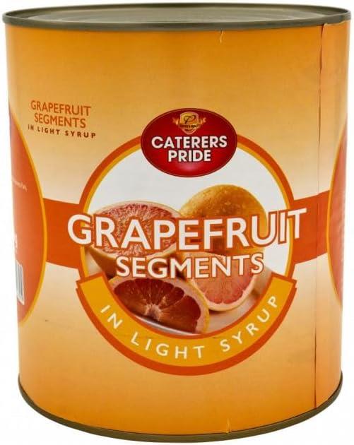 Caterers Pride Grapefruit Segments In Light Syrup 540g Pack of 1 or 12 Tins
