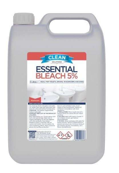 Clean Solutions Essential Thin Bleach 5% 5ltr
