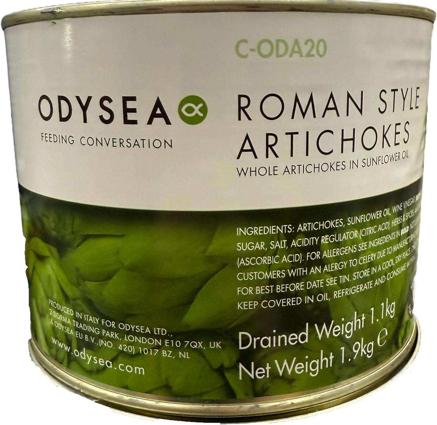 Odysea Roman Long Stem Artichoke in Sunflower Oil 2kg