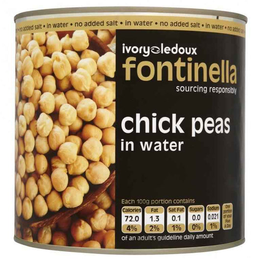 Fontinella Tinned Chick Peas 800g Tin Pack of 1 or 6 Tins