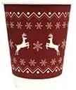 Go-Pak Recyclable Christmas Coffee Cups 12oz 500 Pack Red Festive Double Wall