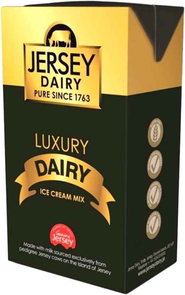 Jersey Luxury Dairy Ice Cream Mix 1ltr Pack of 1, 6 or 12