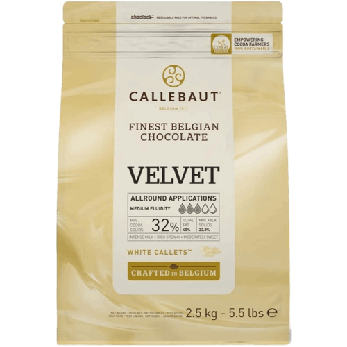 Callebaut 34.6% VELVET White Chocolate Callets 2.5kg