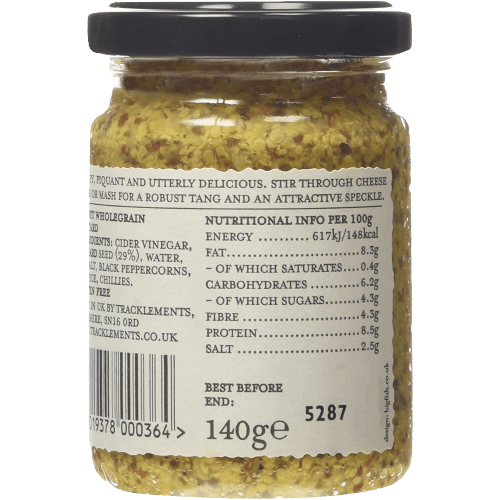 Tracklements Robust Wholegrain Mustard 6 x 140gm