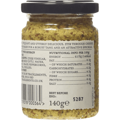 Tracklements Robust Wholegrain Mustard 6 x 140gm
