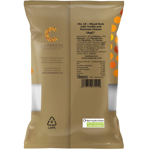 Cambrook Baked Truffle and Pecrino Nut Mix 1kg
