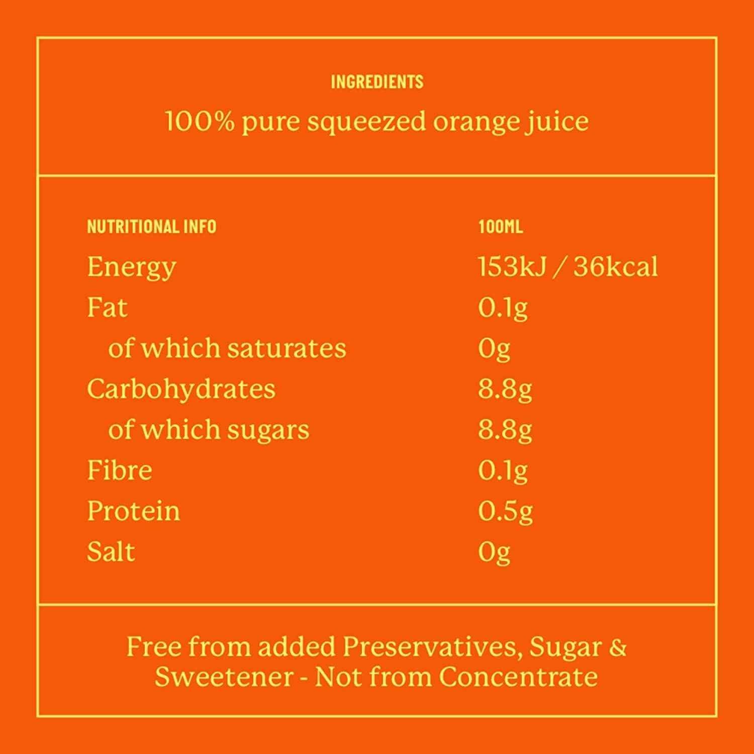 Eager Orange Juice 8 x 1ltr